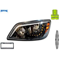 OZAK LED Headlight 12V Black Driver Left Side Compatible with Hino 2014-2016