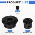 thumbnail image 3 of 2 Pack Tapered Bevel Gears Set, 1 Mod 1:2 (20T/40T) Harden Steel Straight Bevel Gear, 90 Degree Steering Motor Gears, (6mm/15mm Shaft Hole), 3 of 7