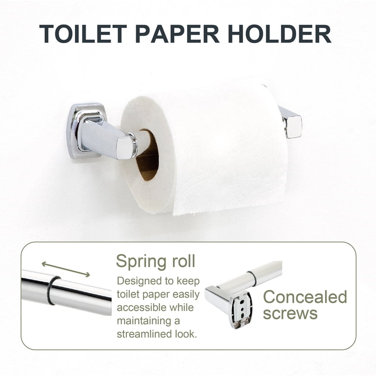 Chrome Wall-Mounted Toilet Paper Holder photo 7