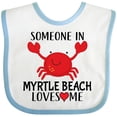 thumbnail image 3 of Inktastic Someone in Myrtle Beach Loves Me Boys or Girls Baby Bib, 3 of 4