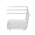 thumbnail image 1 of Dishcloth Rack, Hollow Bottom Quick Drying Dishcloth Drying Rack Prevent Deformation Iron Material Multipurpose  For Bathroom Sink Black,White, 1 of 8
