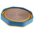 thumbnail image 2 of lionlar Chats Griffoir Pad Ronde Activité Jouets Grind Griffes Conseil Intérieur Ondulé Papier Bleu, 2 of 9