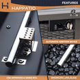Propane Fire Pit Table, HAPPATIO 48inch 50000 BTU Aluminum Gas Fire Pit