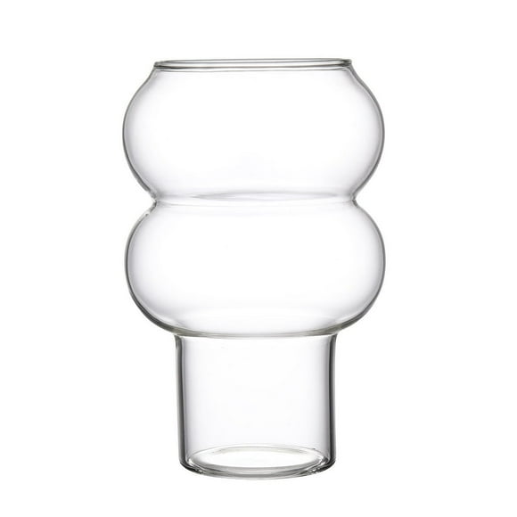 Drinking Glasses，Creative Glass Cup，Borosilicate Glass，for Water  Soda  Milk  Iced Coffee  Juice  Cocktail  Smoothie
