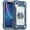 Blue, variant on Compatible with iPhone XR Case 6.1 Inch with Ring Stand, Heavy-Duty Military Grade Shockproof Phone Cover with Magnetic Car Mount for iPhone XR 6.1. (Avocado)