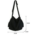 thumbnail image 2 of Yucurem Vintage Canvas Messenger Bag Large Multiple Pockets Hobo Bag Crossbody Shoulder Bag for Women Men (Black), 2 of 10