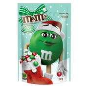M&M'S, Christmas Mint Milk Chocolate Candy, Red and Green Holiday Sharing Bag, 200g