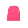 thumbnail image 1 of Flmtop Men Women Solid Color Warm Woolen Knitted Cap Fluorescent Cuffed Beanie Hat, 1 of 10