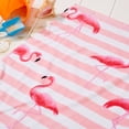 thumbnail image 3 of Great Bay Home Vibrant Prints Soft Cotton Beach Towel (30" x 60", Flamingos), 3 of 7