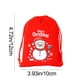 thumbnail image 3 of Decoraciones navideñas, adornos navideños, regalos navideños. Bolsa de regalo navideña de terciopelo rojo con cordón, bolsa estampada para dulces y galletas, bolsas de tela para regalos., 3 of 7