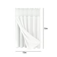 thumbnail image 3 of Lolmot Ensemble 3 en 1 de Rideau de Douche Tissé Imperméable et Doublure Transparente avec 12 Crochets en Acier Inoxydable Double Face pour Salle de Bain Tissu Polyester Robuste Rideau de Douche, 3 of 6