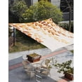 thumbnail image 3 of Sun Shade Sail 12x16Ft Plants Leaves Farmhouse Style Gradient Yellow Orange Uv Block Sunshade Canopy Outdoor Shade Cover Rectangle Shade Cloth For Patio Garden Yard Deck Pergola, 3 of 6