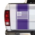 thumbnail image 1 of American USA Flag Racing Stripes Truck Tailgate Vinyl Decal Sticker Sport Lines Styling Straight Lines Compatible with Most Pickup Trucks Back Graphic Sporting (11" x 25", Purple), 1 of 8