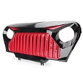 thumbnail image 5 of NS for 97-06 Jeep Wrangler TJ Angry Grille Gladiator Grill Glossy Red Black, 5 of 10