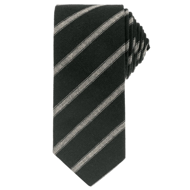 CORBATAS DE RAYAS PARA HOMBRES DÍA DEL PADRE INSPIRADOR CORBATA DE ALGODÓN MEZCLADO AUTOATADA DELGADA PARA BODA NEGRO TALLA ÚNICA