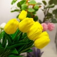 thumbnail image 4 of 20PCS Artificial Tulips Flowers，Real Touch Tulips Fake PU Plant Great for Wedding Party Home Room Decoration (Orange), 4 of 5