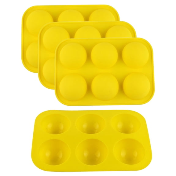 4PCS Silicone Half Sphere Mold, 6-Cavity Hemisphere Baking Mold for Cake Decoration, Chocolate, Mousse, Jelly, Candy & DIY Dessert Baking Tool