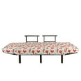 thumbnail image 3 of Fox Futon Couch, Small Forest Animal Pattern with Foliage Leaves and Mushroom Winter Nature, Daybed with Metal Frame Upholstered Sofa for Living Dorm, Loveseat, Dark Coral Almond Green, by Ambesonne, 3 of 4