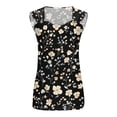 thumbnail image 2 of NAMTYQX Tank Tops for Women 2025 Sleeveless Perforated Shoulder Straps Casual Patterned Slim Softest V Neck Trendy Black Size M, 2 of 5