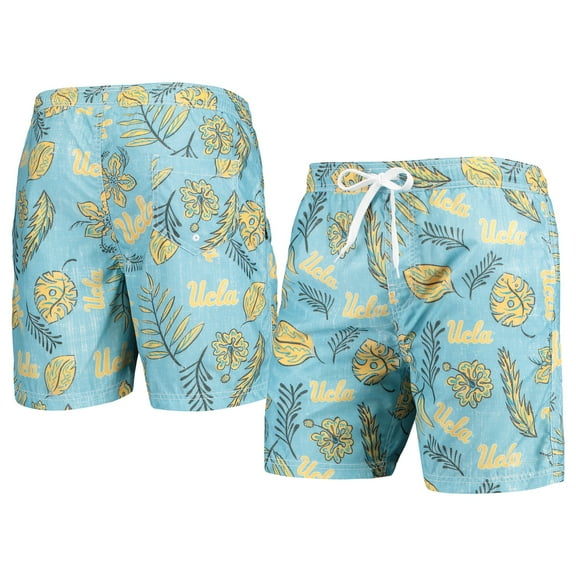 Men's Wes & Willy Light Blue UCLA Bruins Vintage Floral Swim Trunks