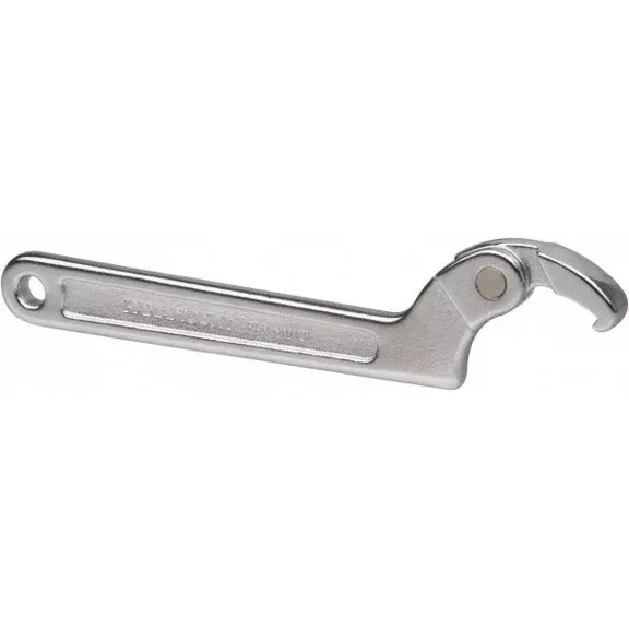 Paramount Adjustable Hook Spanner Wrench: 1/8" Pin Height, 3/4" To 2" Capacity