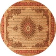 thumbnail image 1 of Ahgly Company Indoor Round Medallion Orange Traditional Area Rugs, 7' Round, 1 of 1