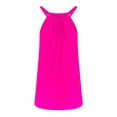 thumbnail image 5 of Wycnly Womens Dresses Beach Casual Loose Swing Tank Mini Sun Dresses Sleeveless Round Neck Solid Short Summer Dress Hot Pink XXL Clothes, 5 of 5