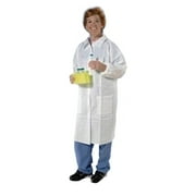 KeyGuard Microporous Disposable Lab Coats, Elastic Wrists, 3 Pockets, White, 3XL, 30/case