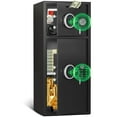 thumbnail image 1 of 7.0 Cuft Extra Large Home Safe Box Fireproof Waterproof, Fingerprint Safe, Home Security Safes Box with Adjustable Shelf & Deposit Slot, Money Safes with Backlit Keypad & Dual Alarm for Home Office, 1 of 8