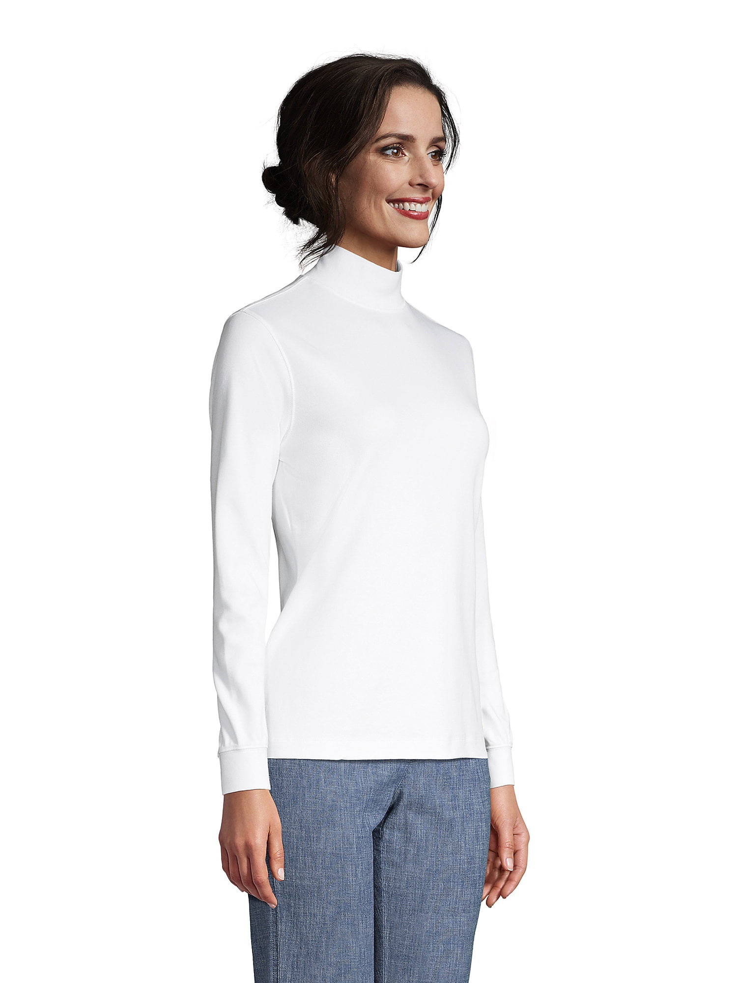 Cotton mock turtleneck clearance womens