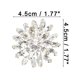 thumbnail image 2 of Ofertas Únicas 2 Pcs Hebilla de Zapato de Cristal Falso Hebilla de Strass Clips para Zapatos para Mujeres 1.77"x1.77" Tono Plateado, 2 of 6