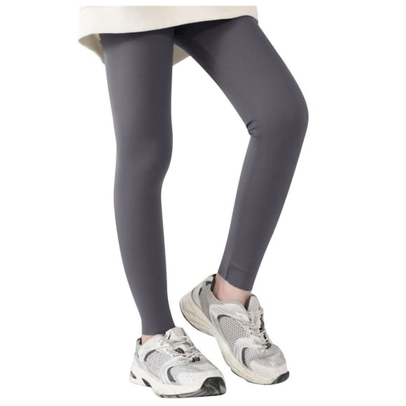 Wxirdiow Leggings pour Tout-Petites Filles Leggings Athlétiques Enfants Danse Course Pantalons de Yoga Entraînement Collants de Danse Gris Foncé Taille,5-6 Ans