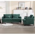 thumbnail image 3 of Modern Accent Chair, Single Sofa Arm Chair with Cushion Back, Mid-Century Modern Upholstered Armchair Reading Club Chair for Living Room,Bedroom,Lounge, 3 of 7