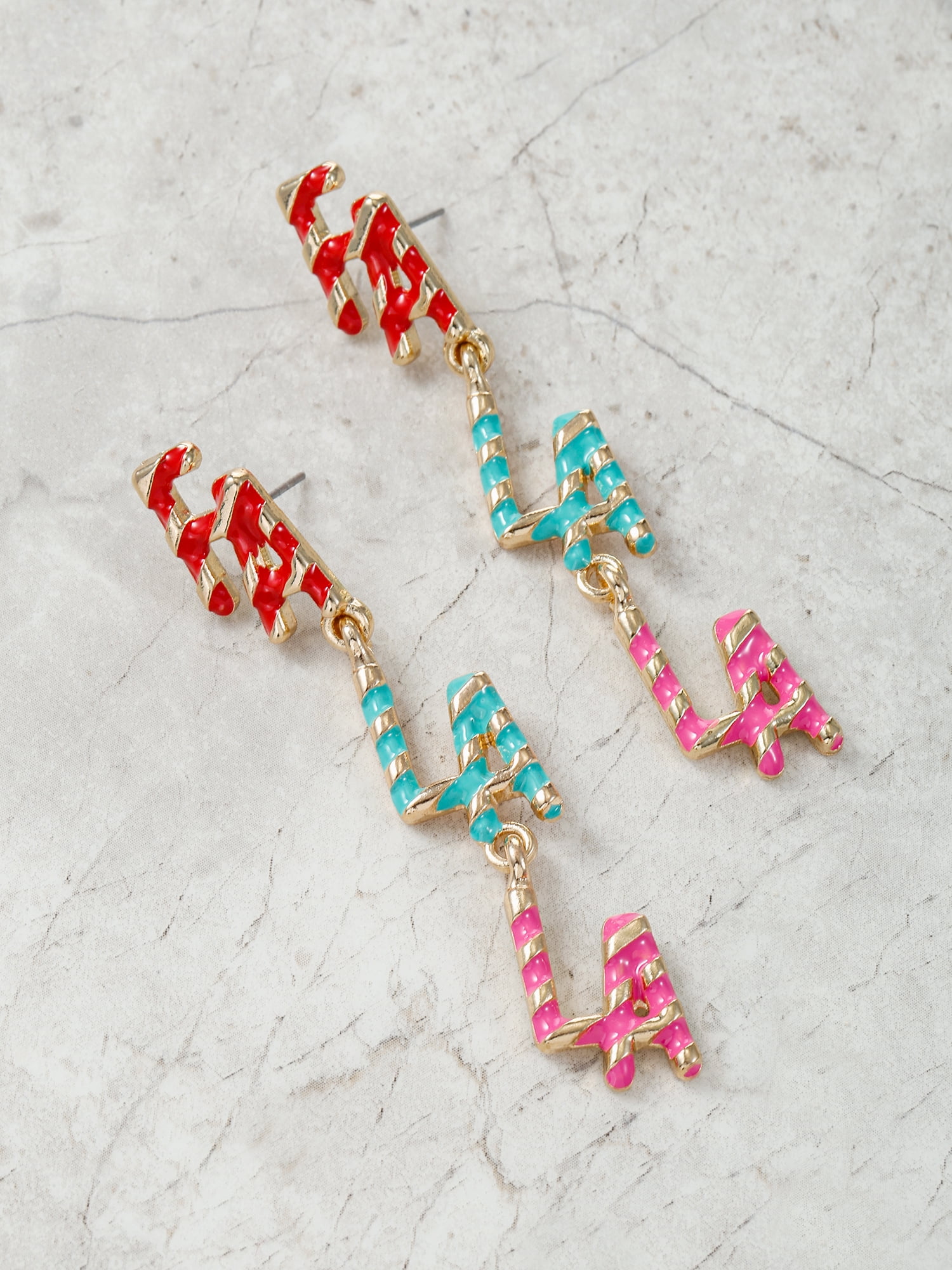 Holiday Time Fa La La Motif Earrings, 1 Pair