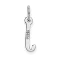 thumbnail image 3 of Diamond2Deal 14K White Gold Small Slanted Block Letter J Initial Pendant for Women, 3 of 6