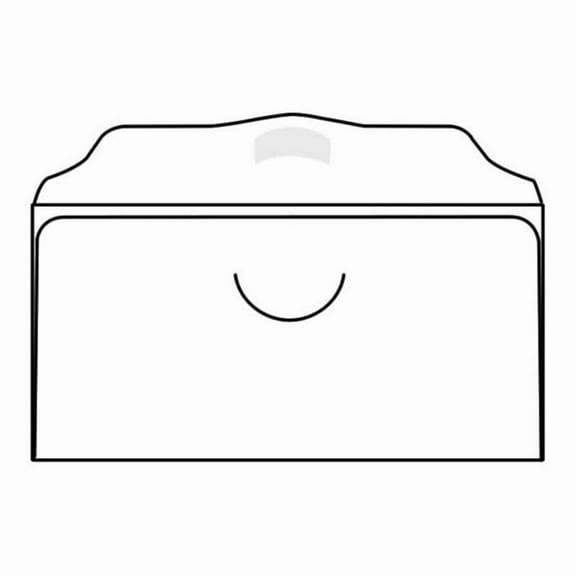 Church Offering Envelopes, 3-1/8" x 6-1/4", 20# White, Scalloped Flap with Spot Seal & Half Circle Die Cut (Box of 1000)