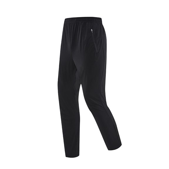 Enjoytime Mens Sweatpants Solid Color Elastic Waist Plus Size Pants Casual Workout Athletic Mens Joggers with Pockets Black L