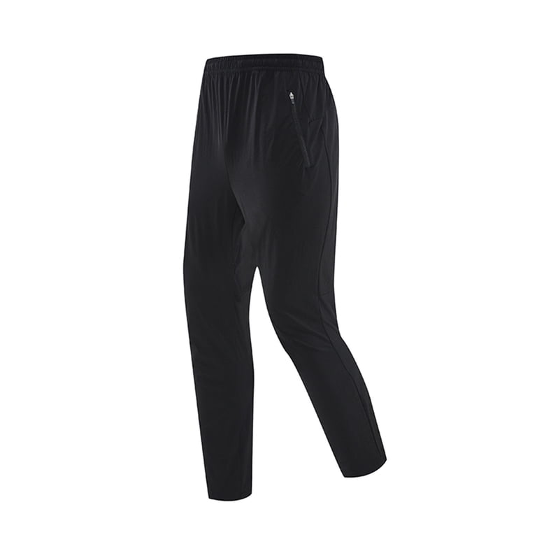ZVNAΖH Mens Nylon Track Pants Open Bottom Quick Dry Lightweight