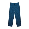thumbnail image 6 of Uemuo Dark Blue Pattern Men's Wide Leg Palazzo Lounge Pants with Pockets Light Weight Loose Comfy Casual Pajama Pants-X-Large, 6 of 9