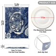 thumbnail image 3 of Acrylic Tray 15.7*11.8*1.9 Inch Transparent Tray Food Tray Tea Cup Tray Serving Trays Cosmetics Storage Kitchen Table Bathroom Sundry Storage Blue Oil Painting Tiger, 3 of 7