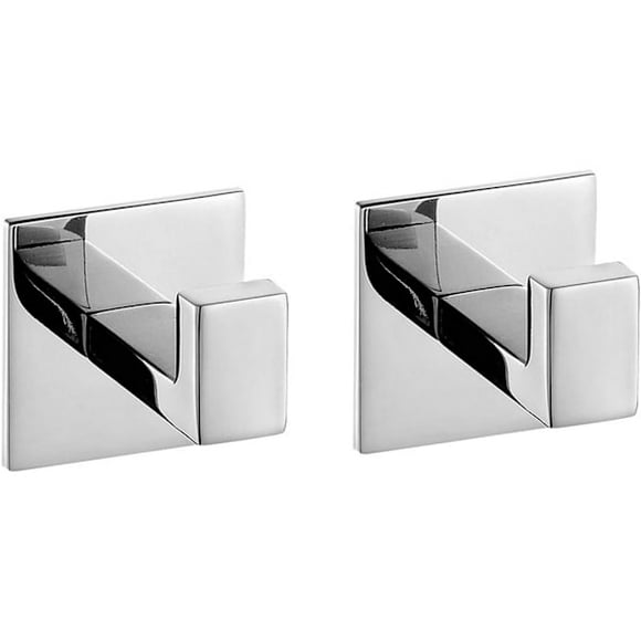2-pack SUS304 stainless steel coat hanger clothes door wall hook without drilling for bathroom and kitchen, mirror polished