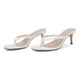 thumbnail image 2 of Women's Kitten Heel Flip Flops Slip On Thong Slide Sandals Comfortable Summer Beach Shoes, 2 of 3