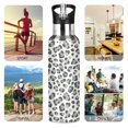 thumbnail image 7 of Yayeee 20oz Insulated Water Bottle Double Wall Stainless Steel with Flip Straw Lid, Gray Leopard Pattern, 7 of 7