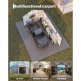 thumbnail image 5 of 12 ft x 20 ft Enclosed Metal Carport with Vertical Steel Roof, All-Weather Metal Garage Shed with Side Man Door for Sedans & SUVs, Gray Finish, 5 of 8