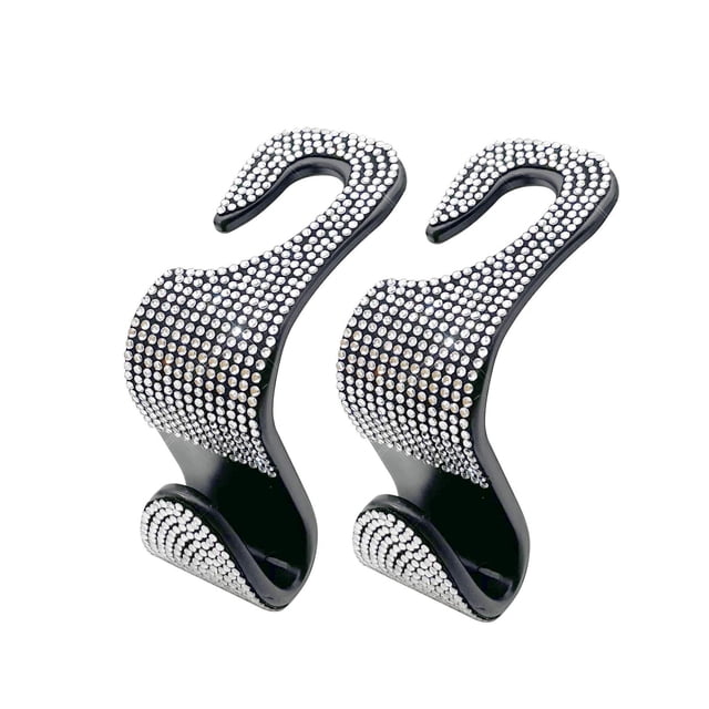 Gancho de almacenamiento multifuncional para coche, creativo, con forma de diamante, oculto, para respaldo de asiento de coche, para mujer