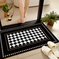 thumbnail image 4 of JML Doormat, Non-Slip Indoor Outdoor Rug Mats for Porch Entry Way, Floor Mat for Bathroom/Kitchen, (16"x24") - Checkered Pattern with Frame, 4 of 5