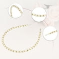thumbnail image 4 of 4 Pcs Diademas de Diseño Sencillo con Perlas Falsas Unique Bargains Color Blanco Tamaño 4.92', 4 of 7