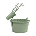 thumbnail image 1 of Maceta Con Marco De Ciervo, Maceta Decorativa De Metal Con Forma De Ciervo, Maceta De Pie Para Decoración Del Hogar, Jardinería, Patio, Balcón, Entrada, Estilo Retro Verde. Verde retro, 1 of 8