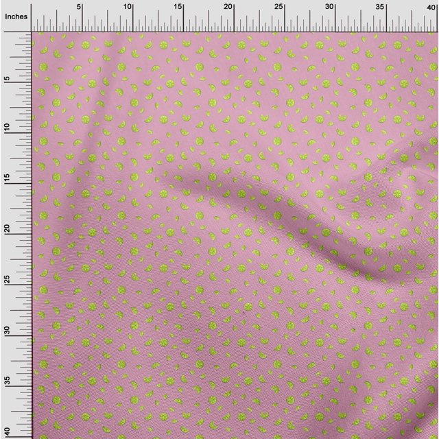 oneOone Cotton Cambric Fabric Lemon Slice Vegetable Fabric Prints by Yard 56 Inch Wide