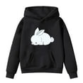 thumbnail image 3 of Mercatoo Cute Bunny Graphic Hoodies for Girls Trendy Oversized Hooded Sweatshirts Pockets Kids Long Sleeve Pullover Hoodie, 3 of 3